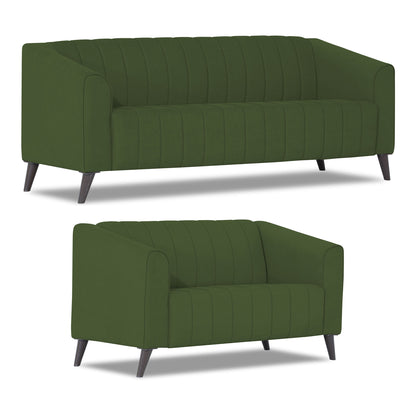 Adorn India Premium Laurel 3+2 5 Seater Sofa Set (Green) (3 Year Warranty)