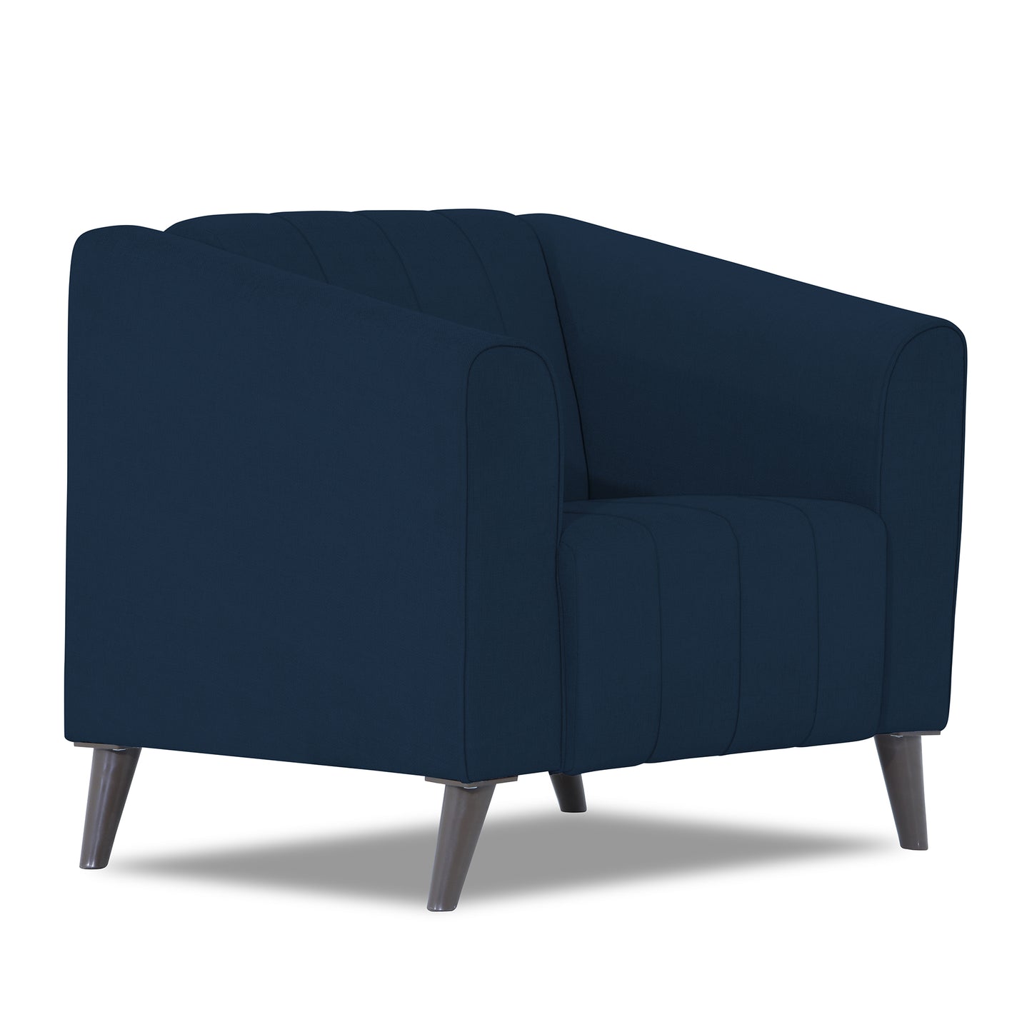 Adorn India Premium Laurel 1 Seater Sofa (Blue) (3 Year Warranty)