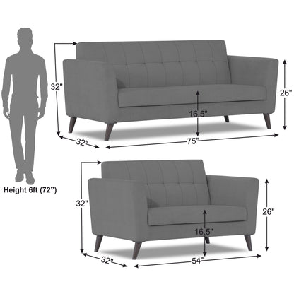 Adorn India Dannis 3+2 5 Seater Sofa Set