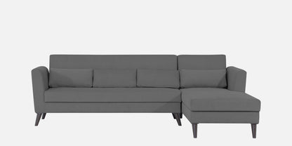 Adorn India Daniel L Shape 6 Seater Sofa Set RHS (Grey) (3 Year Warranty)