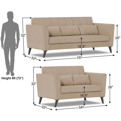 Adorn India Daniel 3+2 5 Seater Sofa Set