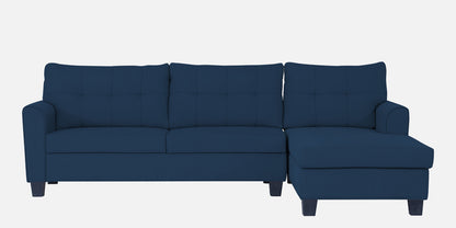 Adorn India Moris L Shape 6 Seater Sofa Set RHS (Blue) (3 Year Warranty)