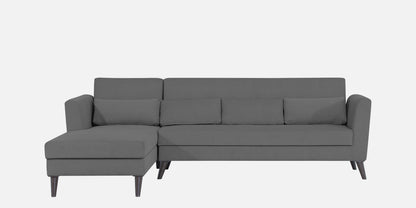 Adorn India Daniel L Shape 6 Seater Sofa Set LHS (Grey) (3 Year Warranty)
