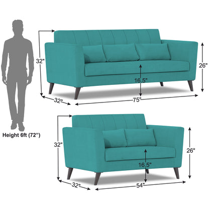 Adorn India Daniel 3+2 5 Seater Sofa Set