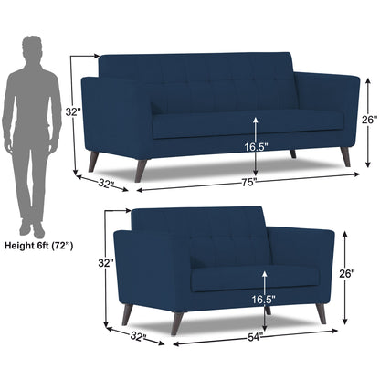 Adorn India Dannis 3+2 5 Seater Sofa Set