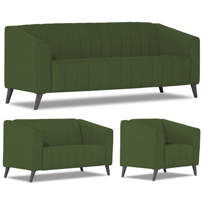 Adorn India Premium Laurel 3+2+1 6 Seater Sofa Set (Green) (3 Year Warranty)