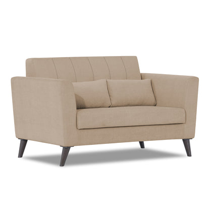 Adorn India Daniel 2 Seater Sofa (Beige) (3 Year Warranty)