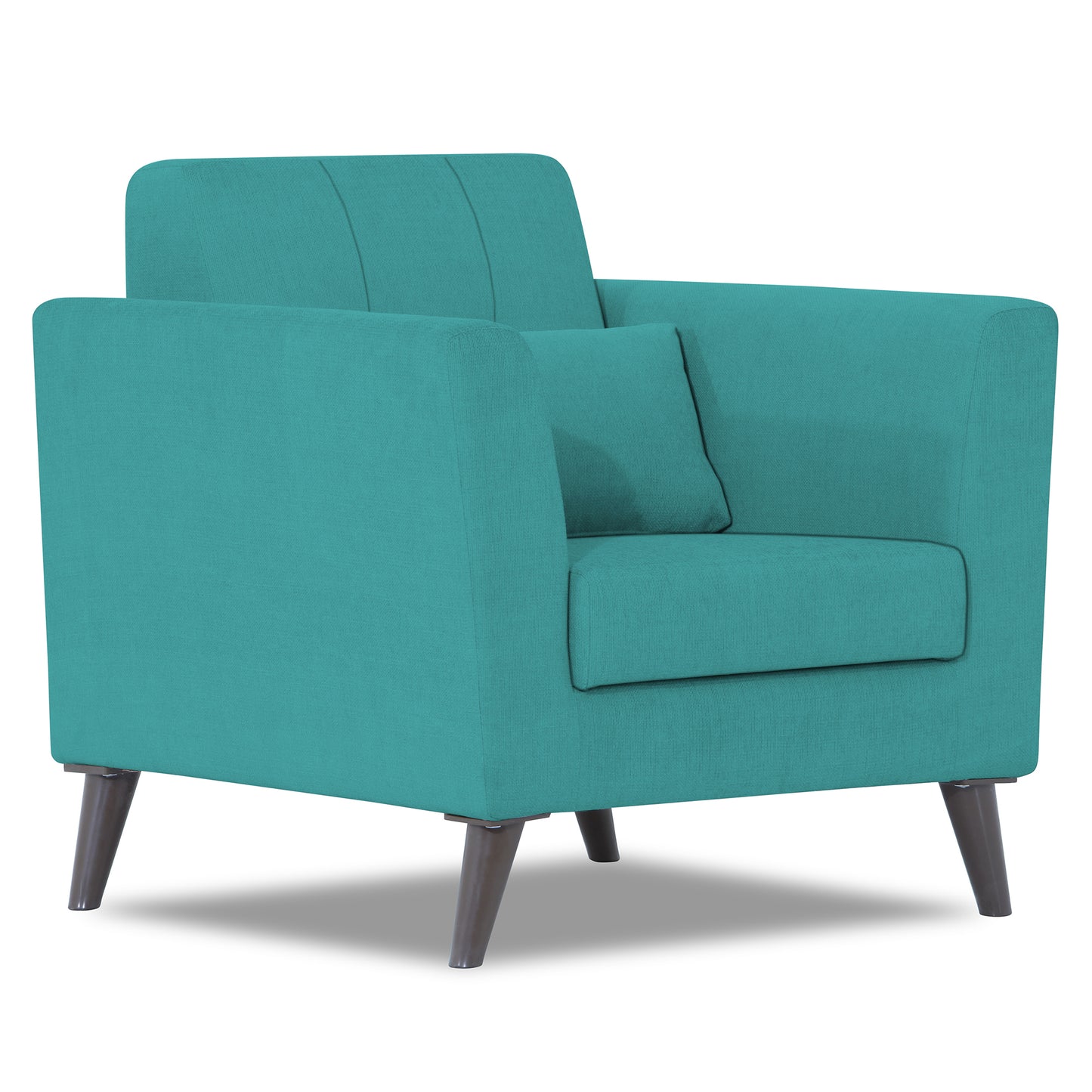 Adorn India Daniel 1 Seater Sofa (Aqua Blue) (3 Year Warranty)