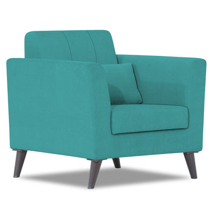 Adorn India Daniel 1 Seater Sofa (Aqua Blue) (3 Year Warranty)