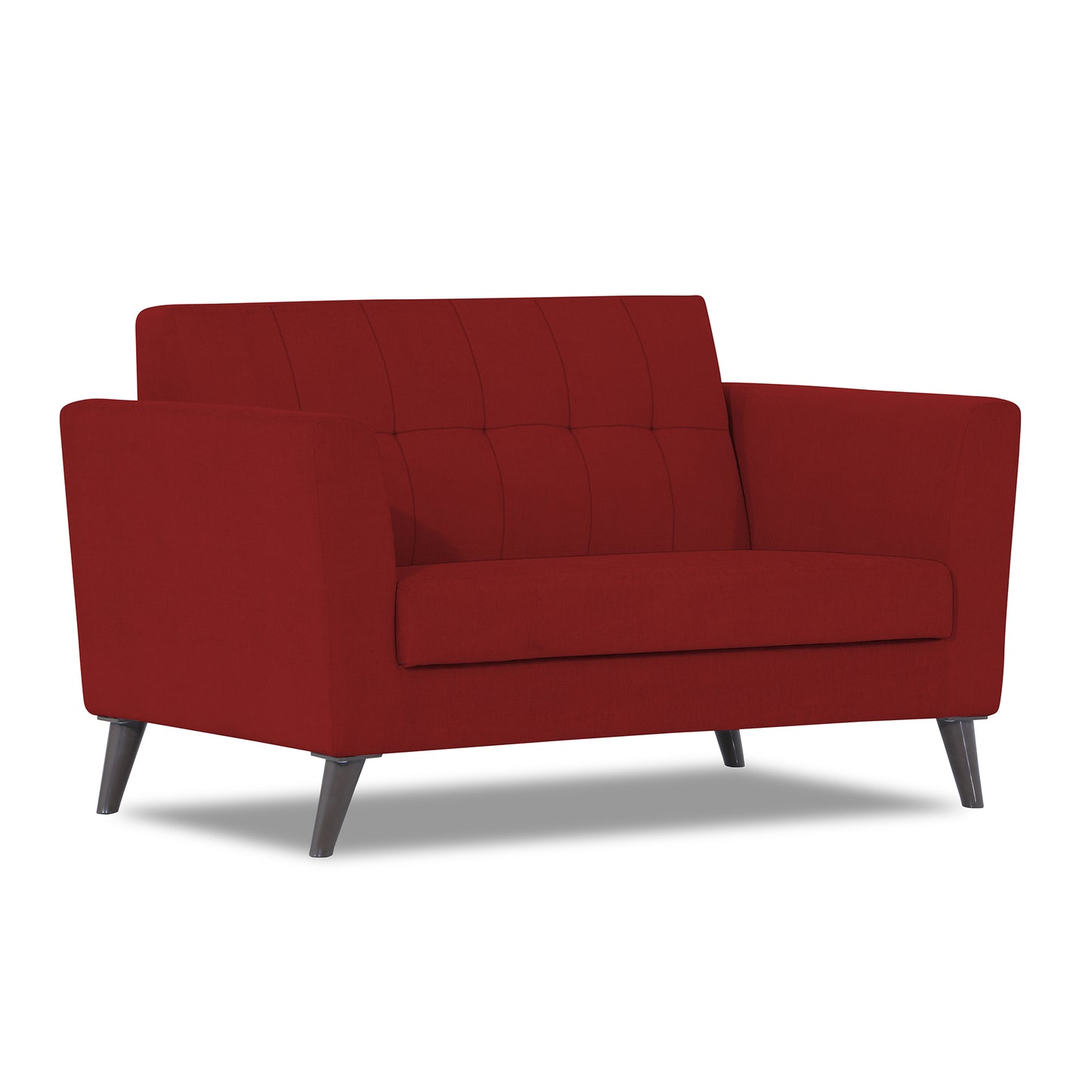 Adorn India Dannis 2 Seater Sofa (Red) (3 Year Warranty)