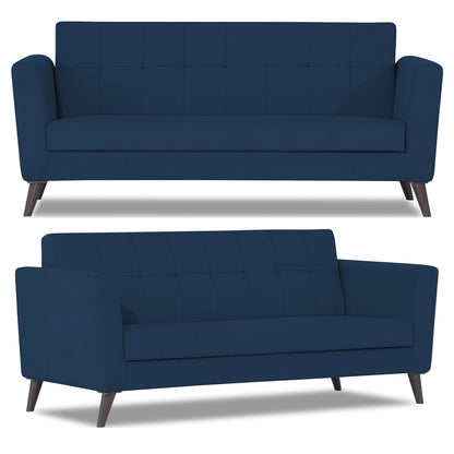 Adorn India Dannis 3+2+1 6 Seater Sofa Set (Blue) (3 Year Warranty)