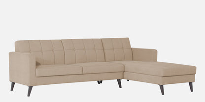 Adorn India Chilly L Shape 6 Seater Sofa Set RHS (Beige) (3 Year Warranty)