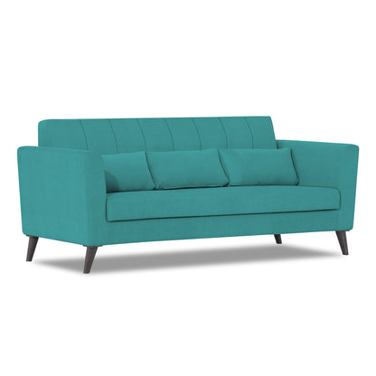 Adorn India Daniel 3 Seater Sofa (Aqua Blue) (3 Year Warranty)