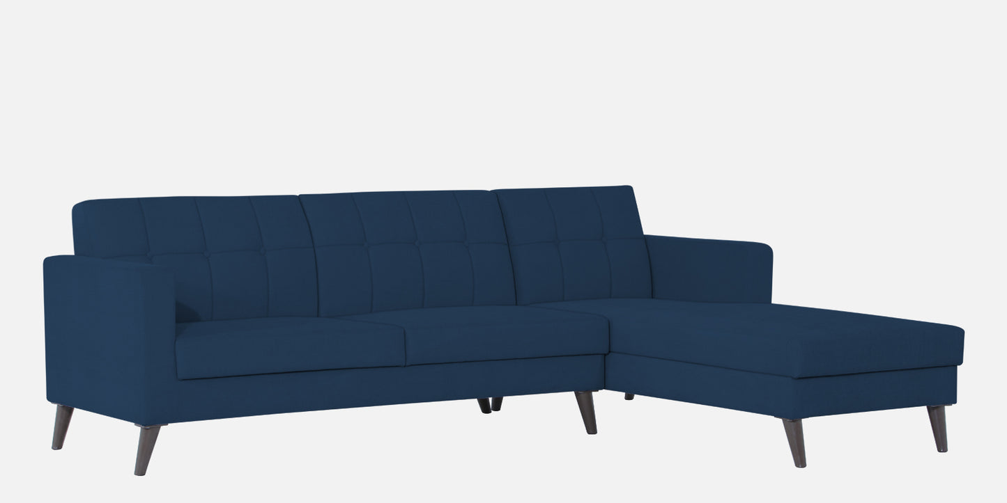 Adorn India Chilly L Shape 6 Seater Sofa Set RHS (Blue) (3 Year Warranty)