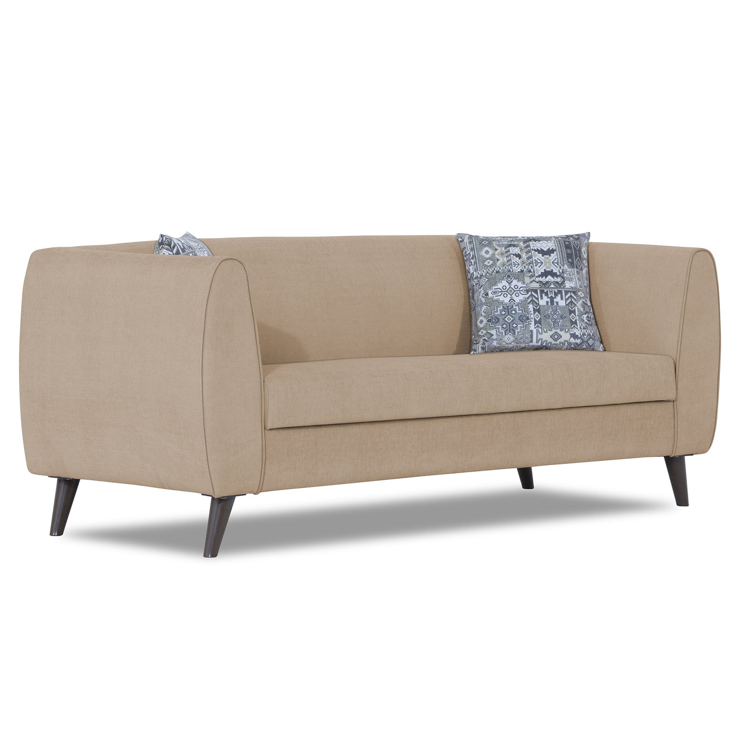 Adorn India Mason 3 Seater Sofa (Aqua Blue)