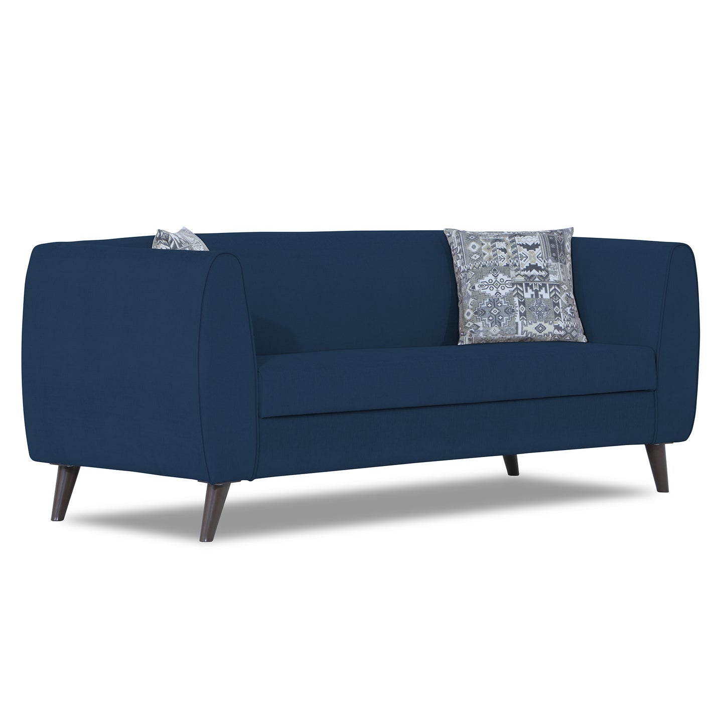 Adorn India Mason 3 Seater Sofa (Aqua Blue)