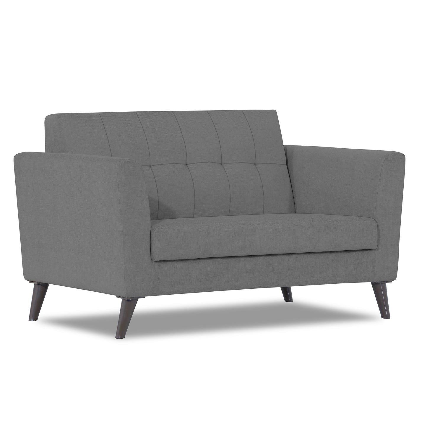 Adorn India Dannis 2 Seater Sofa (Grey) (3 Year Warranty)