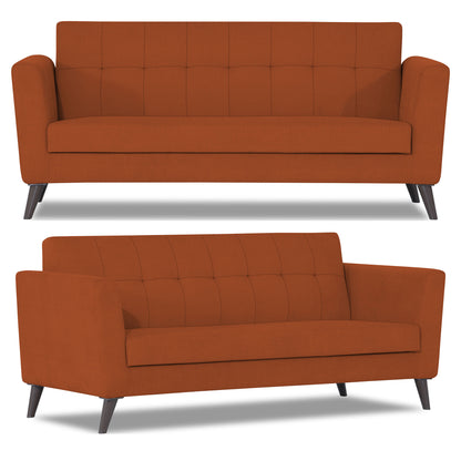 Adorn India Dannis 3+2+1 6 Seater Sofa Set (Rust) (3 Year Warranty)