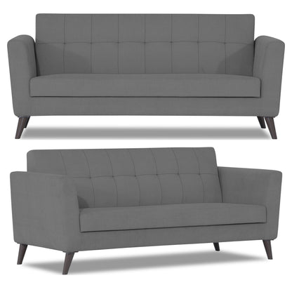 Adorn India Dannis 3+2 5 Seater Sofa Set (Grey) (3 Year Warranty)