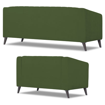 Adorn India Premium Laurel 3+2 5 Seater Sofa Set (Green) (3 Year Warranty)