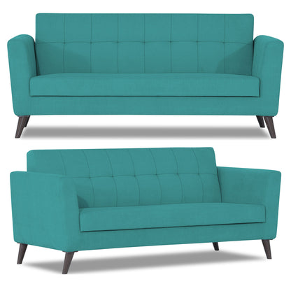 Adorn India Dannis 3+2+1 6 Seater Sofa Set (Aqua Blue) (3 Year Warranty)