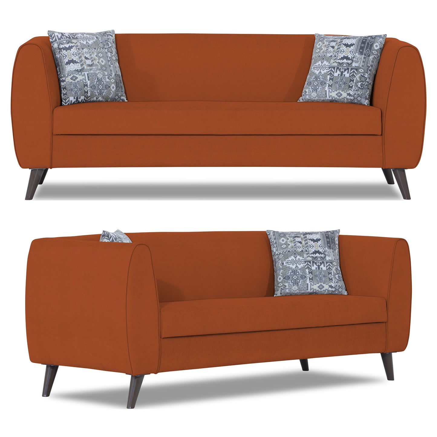 Adorn India Mason 3+2+1 6 Seater Sofa Set (Aqua Blue)