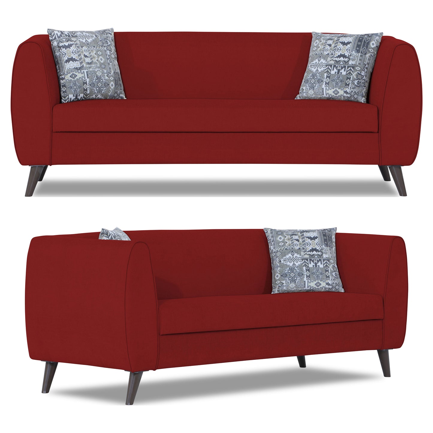 Adorn India Mason 3+1+1 5 Seater Sofa Set (Aqua Blue)