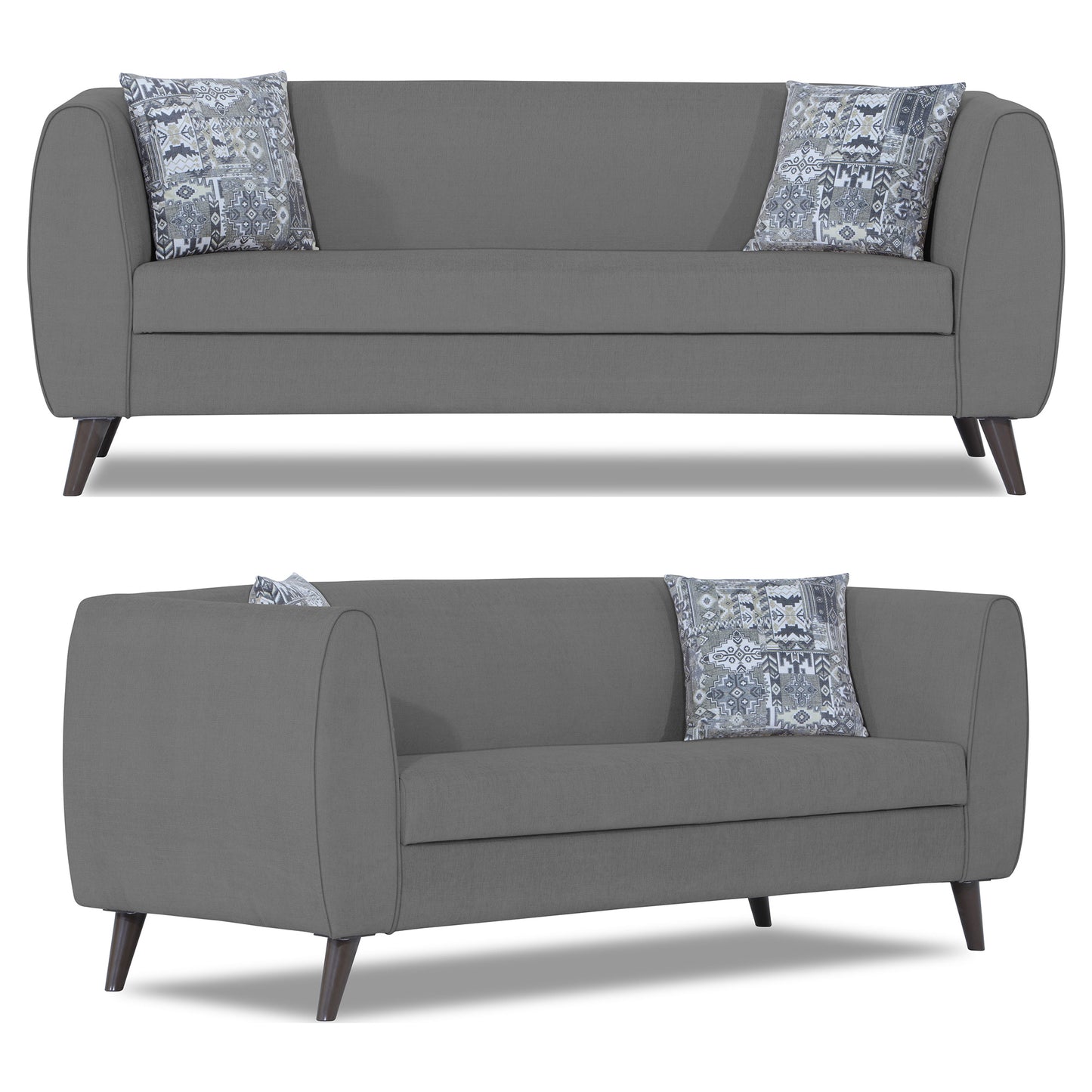 Adorn India Mason 3+1+1 5 Seater Sofa Set (Aqua Blue)