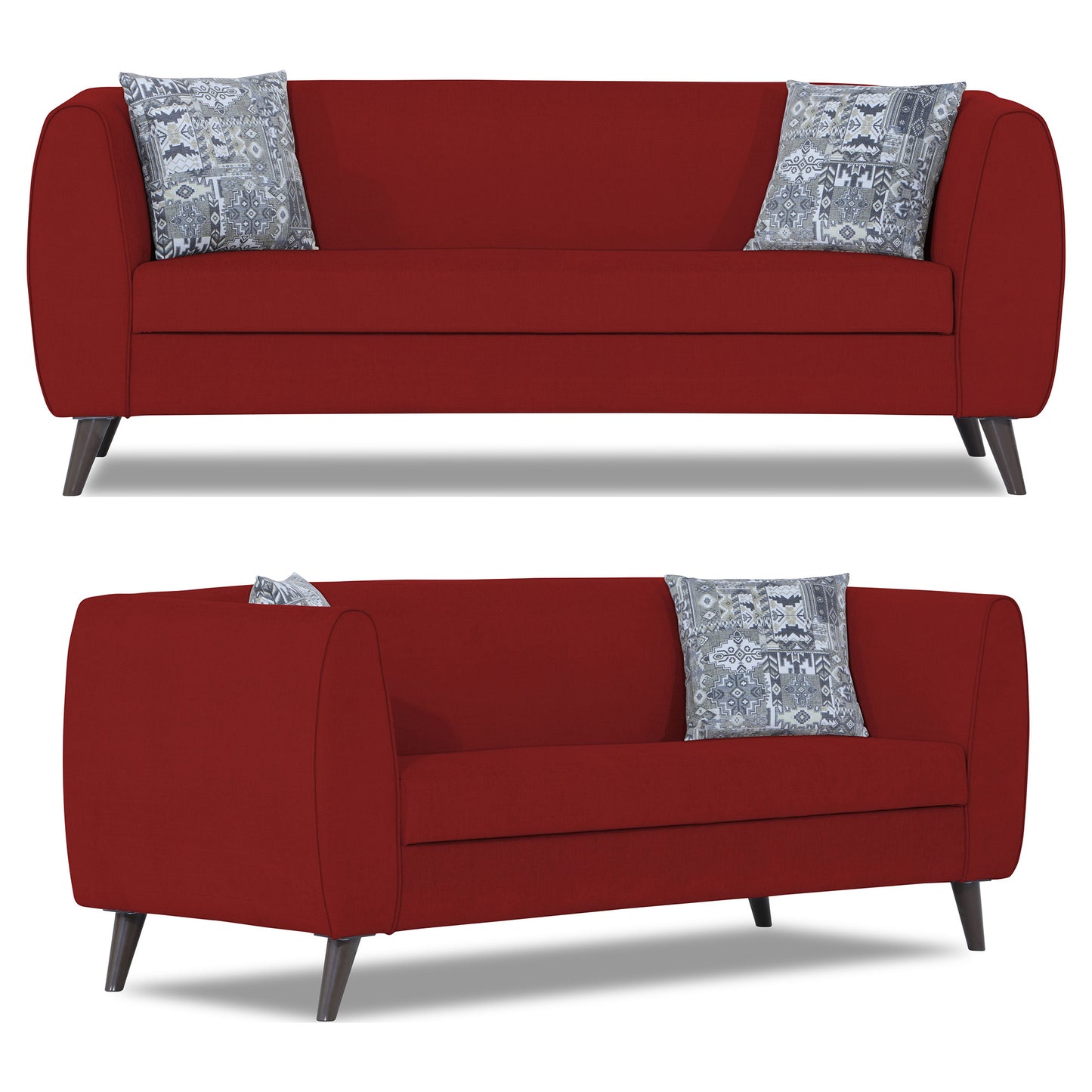 Adorn India Mason 3+2+1 6 Seater Sofa Set (Aqua Blue)