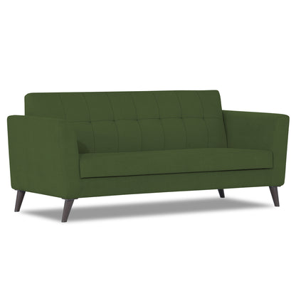 Adorn India Dannis 3 Seater Sofa (Green) (3 Year Warranty)