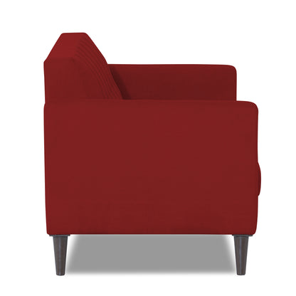 Adorn India Daniel 3 Seater Sofa (Red) (3 Year Warranty)