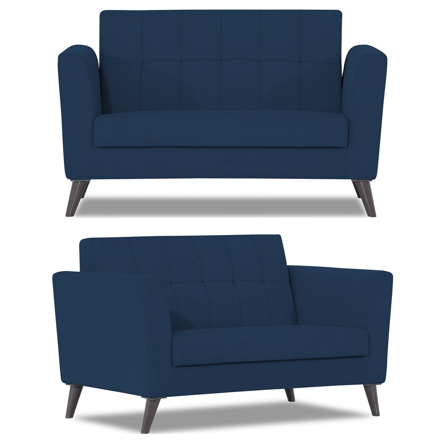 Adorn India Dannis 3+2+1 6 Seater Sofa Set (Blue) (3 Year Warranty)