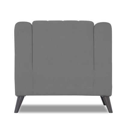 Adorn India Premium Laurel 1 Seater Sofa (Grey) (3 Year Warranty)