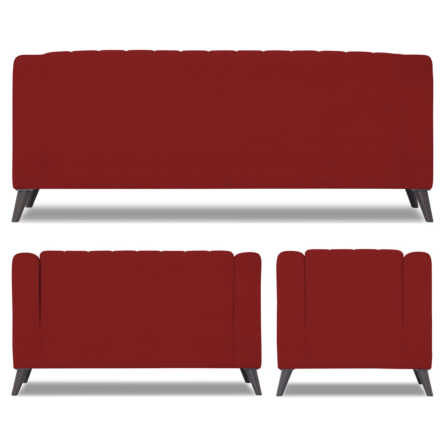 Adorn India Premium Laurel 3+2+1 6 Seater Sofa Set (Red) (3 Year Warranty)