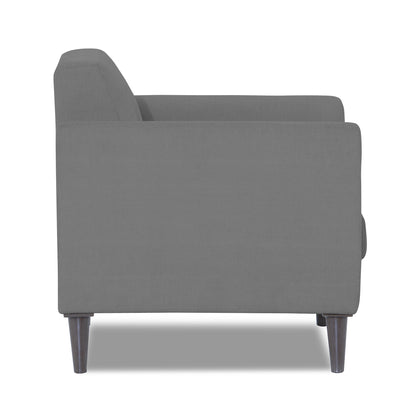 Adorn India Dannis 1 Seater Sofa (Grey) (3 Year Warranty)