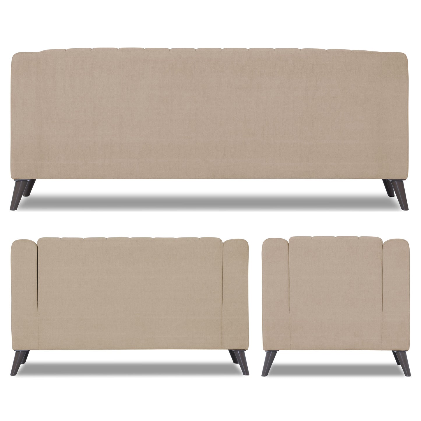 Adorn India Premium Laurel 3+2+1 6 Seater Sofa Set (Beige) (3 Year Warranty)