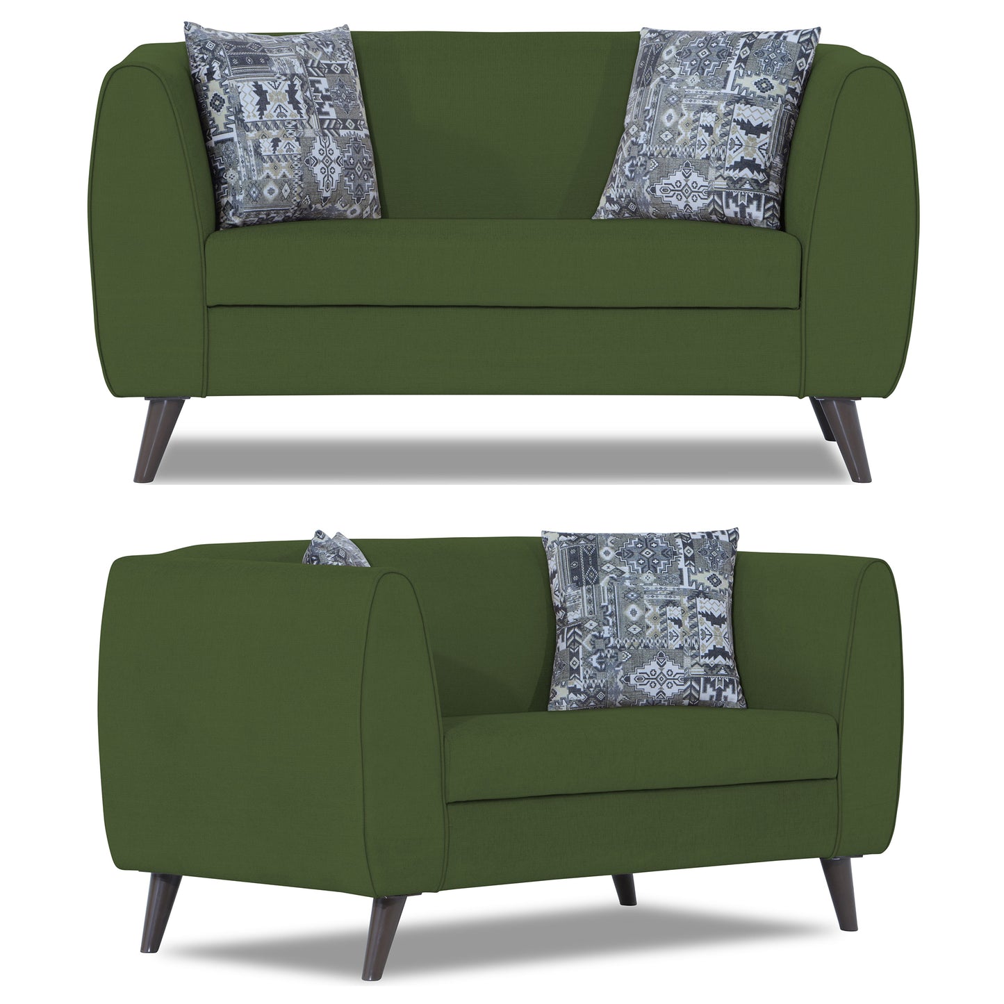 Adorn India Mason 3+2 5 Seater Sofa Set (Aqua Blue)