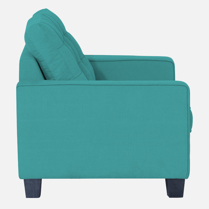 Adorn India Raptor 2 Seater Sofa (Aqua Blue)