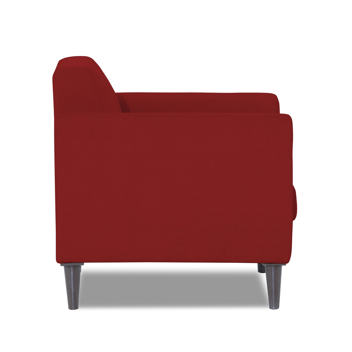 Adorn India Daniel 1 Seater Sofa (Red) (3 Year Warranty)