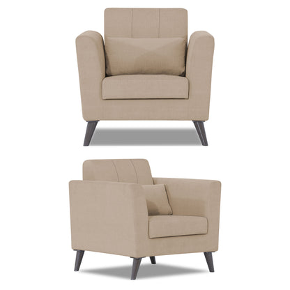 Adorn India Daniel 3+1+1 5 Seater Sofa Set (Beige) (3 Year Warranty)