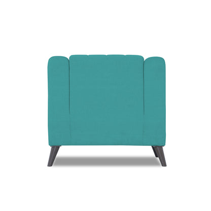 Adorn India Premium Laurel 1 Seater Sofa (Aqua Blue) (3 Year Warranty)