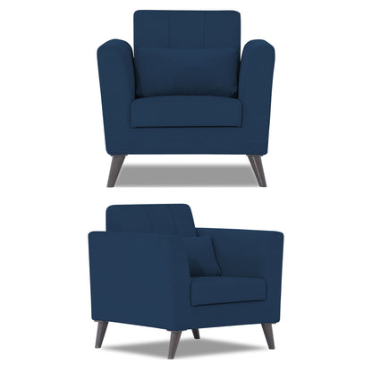 Adorn India Daniel 3+1+1 5 Seater Sofa Set (Blue) (3 Year Warranty)