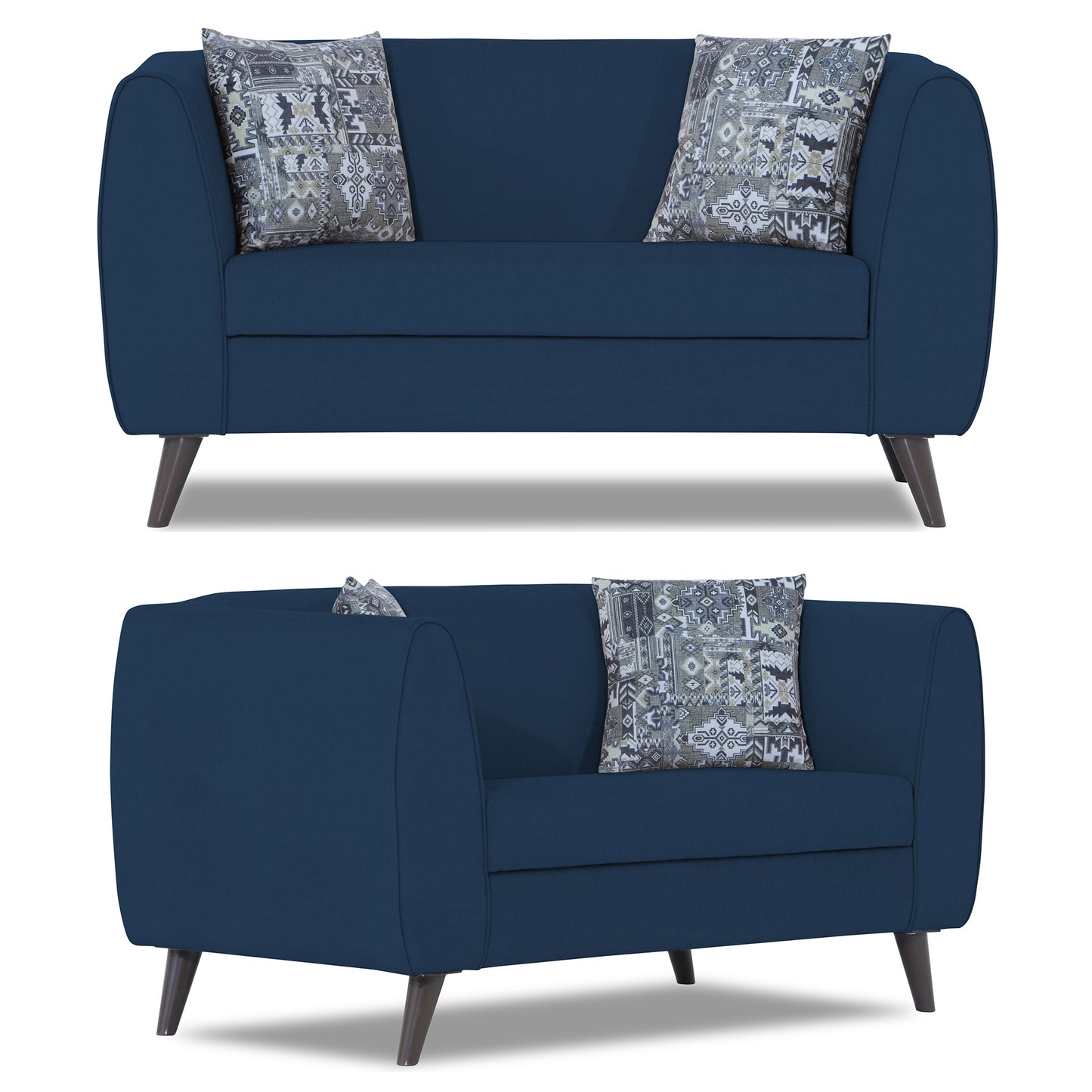 Adorn India Mason 3+2+1 6 Seater Sofa Set (Aqua Blue)