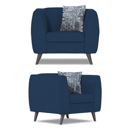 Adorn India Mason 3+1+1 5 Seater Sofa Set (Aqua Blue)