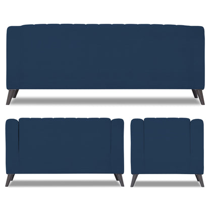 Adorn India Premium Laurel 3+2+1 6 Seater Sofa Set (Blue) (3 Year Warranty)