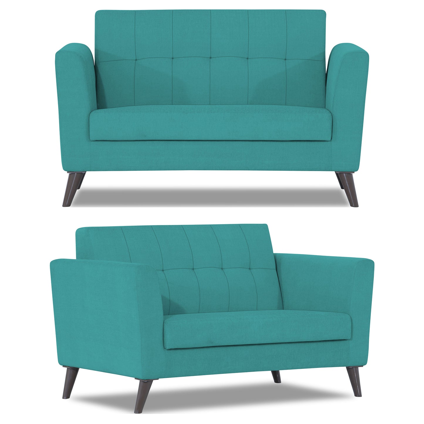 Adorn India Dannis 3+2+1 6 Seater Sofa Set (Aqua Blue) (3 Year Warranty)
