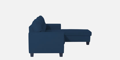 Adorn India Moris L Shape 6 Seater Sofa Set RHS (Blue) (3 Year Warranty)