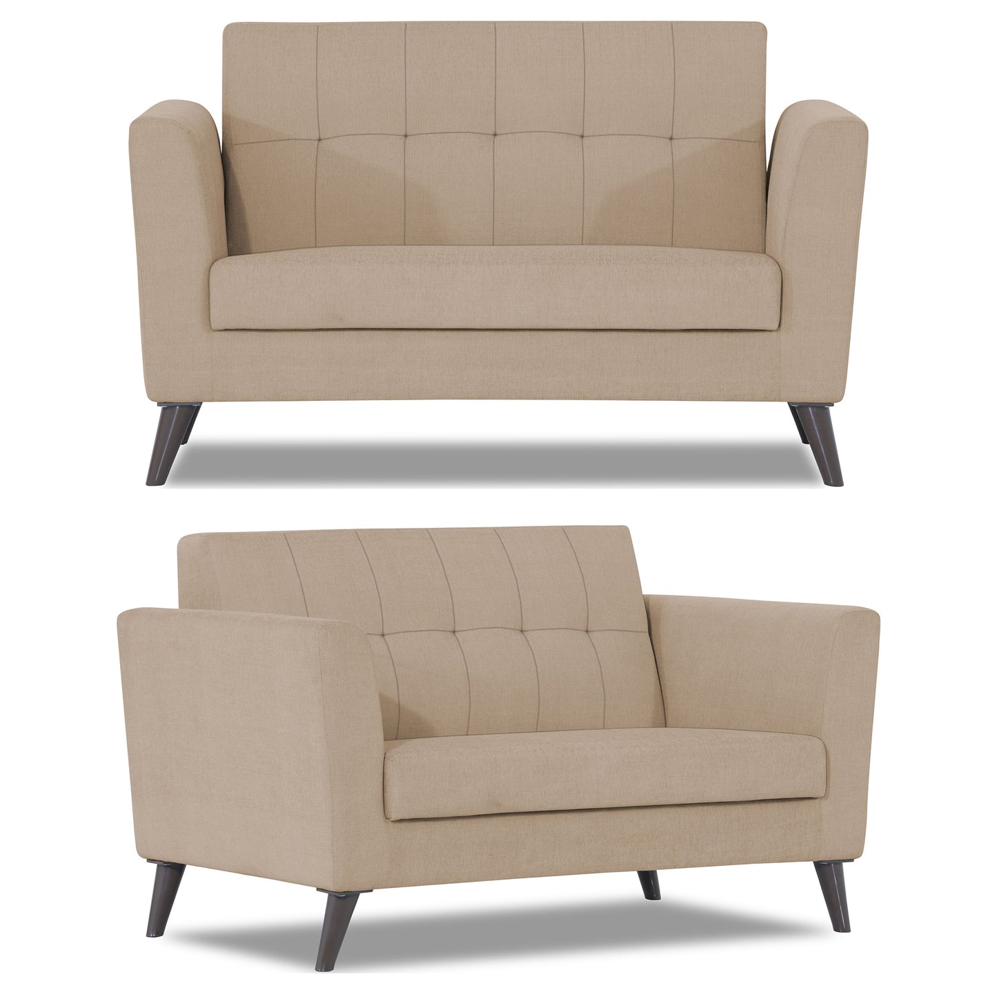 Adorn India Dannis 3+2+1 6 Seater Sofa Set (Beige) (3 Year Warranty)