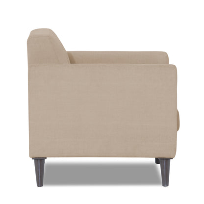 Adorn India Dannis 1 Seater Sofa (Beige) (3 Year Warranty)