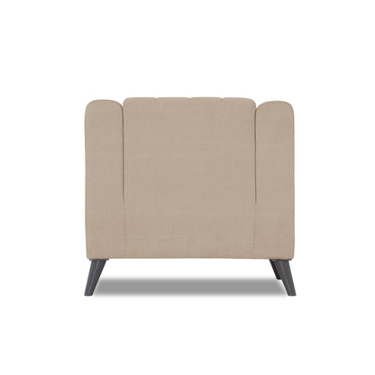 Adorn India Premium Laurel 1 Seater Sofa (Beige) (3 Year Warranty)